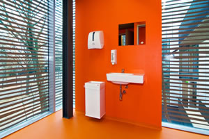 ROC Vijfkamplaan Eindhoven : interieur toiletten : odeon architecten