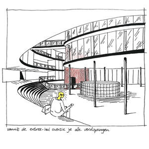 BrainPoint Eindhoven : schets entreehal : odeon architecten